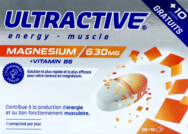 Ultractive Magnesium 630mg Comp 60 2