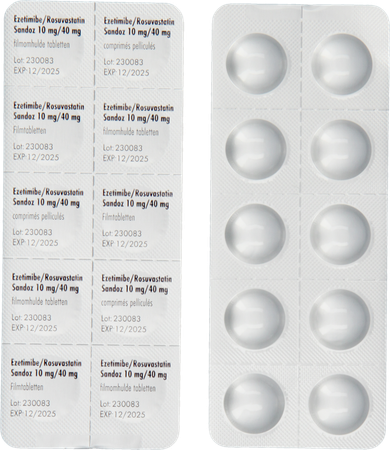 Ezetimibe/rosuvastatin Sandoz 10mg/40mg Tabl 90 5