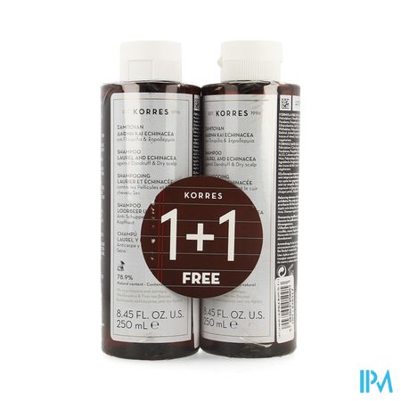 Korres Kh Sh Laurel&echinacea 2x250ml Promo