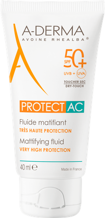 Aderma Protect Ac Fluide Matterend Spf50+ 40ml 1