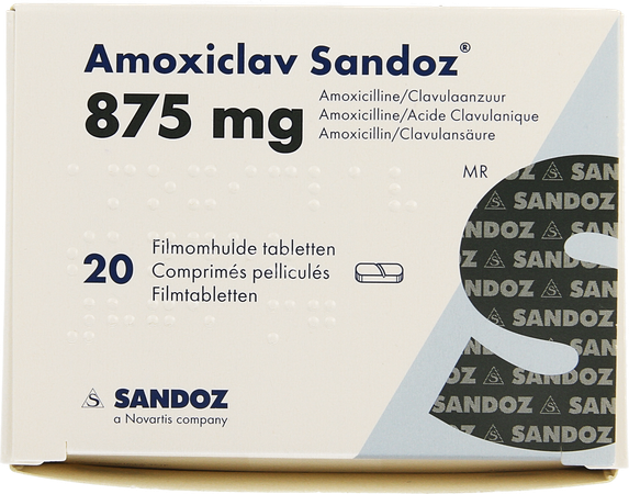Amoxiclav Sandoz 875mg/125mg Comp 20 5