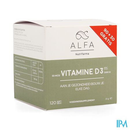 Alfa Vitamine D3 50mcg Softgel 120