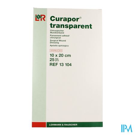 Curapor Transparant Steriel 10cmx20cm 25 13104 6