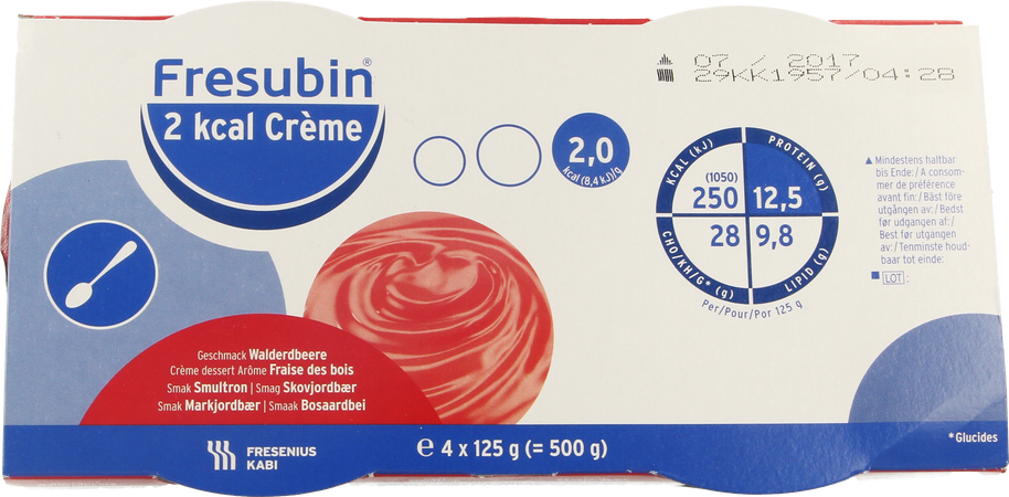 Fresubin 2 Kcal Crème 125g Fraise Des Bois/bosaardbei 3
