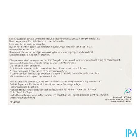 Montelukast Ab 5mg Kauwtabl 98 3