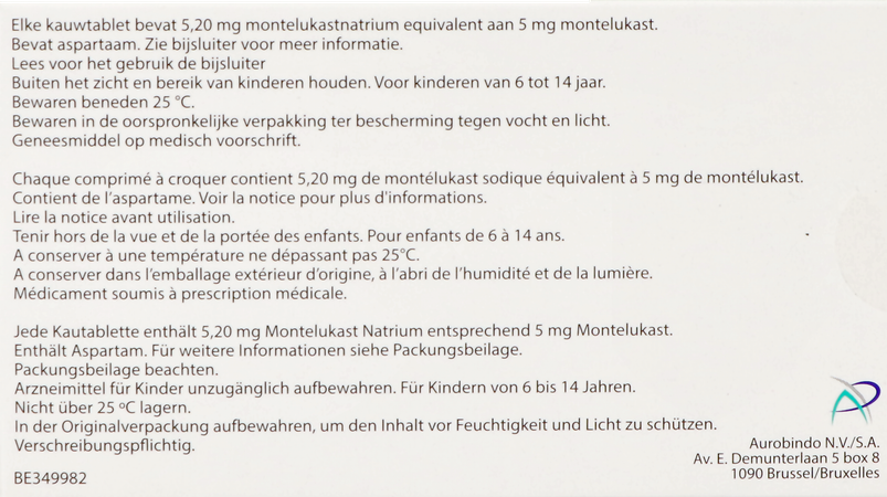 Montelukast Ab 5mg Kauwtabl 98 3