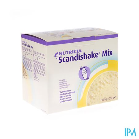 Scandishake Mix Vanille Zakje 6x85g 1