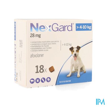 Nexgard 28mg >4 - 10kg Kauwtabl 18