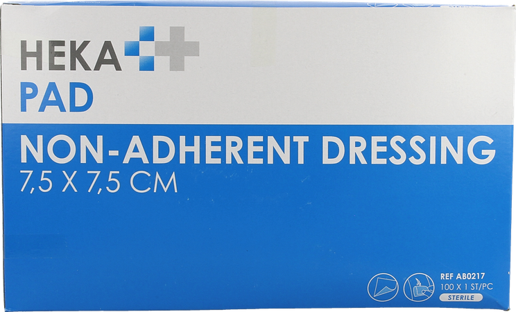 Hekapad Compresse Sterile 7,5x7,5cm 100 1