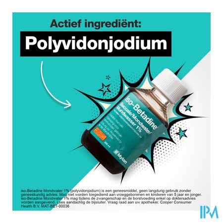 Iso Betadine 1% Nf Mondwater 200ml Ready To Use 16