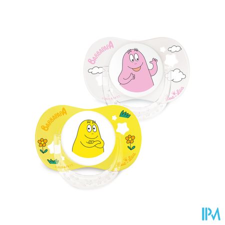 Luc&lea Duo Sucette Phys 6-18m Barbapapa Anneau 2 4