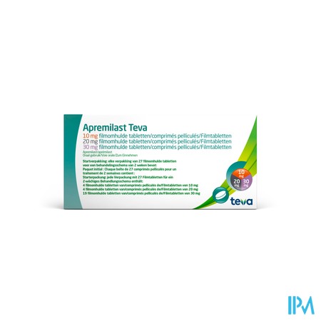 Apremilast Teva 10mg/20mg/30mg Filmomh Tabl 27