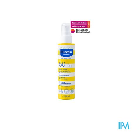 Mustela Zon Melk Heel Hoge Bescherming Ip50 200ml 3