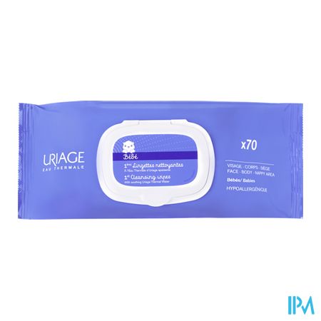 Uriage Bb 1ere Lingettes Nettoyantes 2x70 2