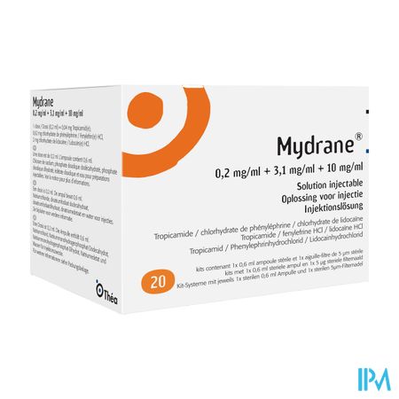 Mydrane Opl Intracamerale Injectie Amp 20 X 0,6ml