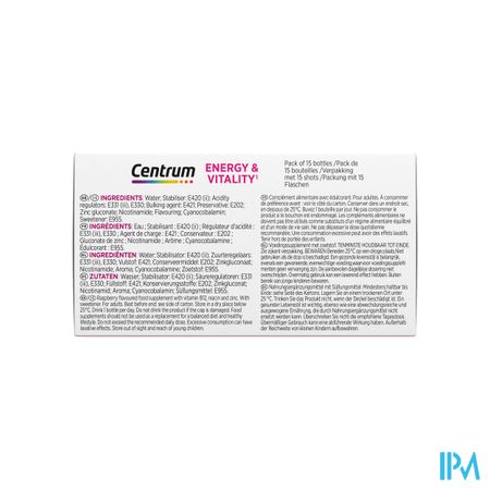 Centrum Energy & Vitality Fl 15x7ml