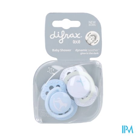 Difrax Fopspeen Dynamic Newborn Babyshower Blue 2