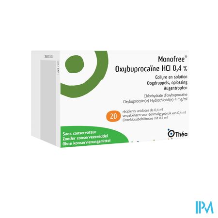Monofree Oxybuprocaine Ud 20x0,4ml