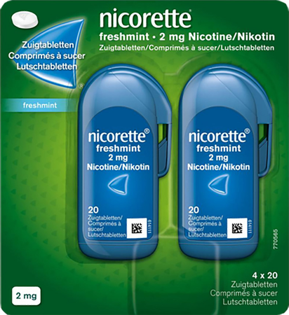 Nicorette Freshmint 2mg Zuigtabl Z/suiker 80 Nf 3