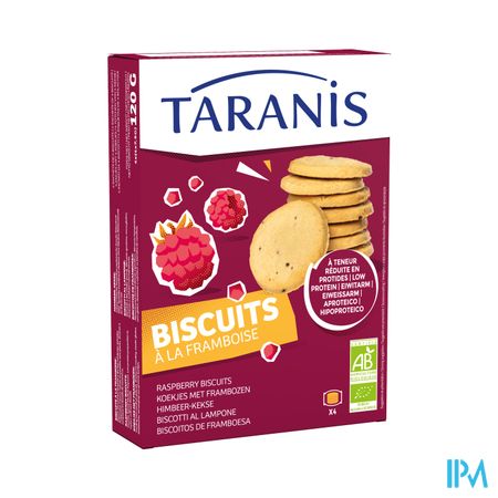 Taranis Koekjes Framboos Bio 120g