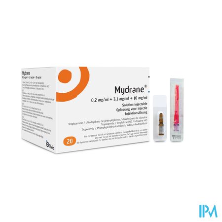 Mydrane Opl Intracamerale Injectie Amp 20 X 0,6ml 3